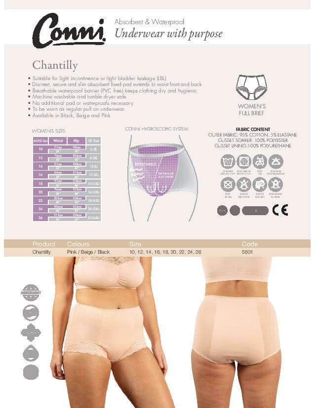 Conni Women's Classic Underwear specifications download